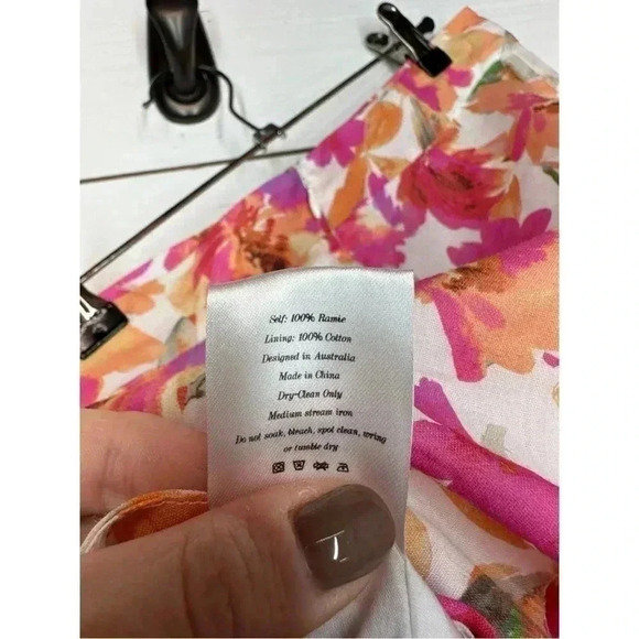 NWT • Sophia The Label • Size 8 (L) • BLOSSOM FRILL SHORTS - Pink Peach Floral - Picture 12 of 16